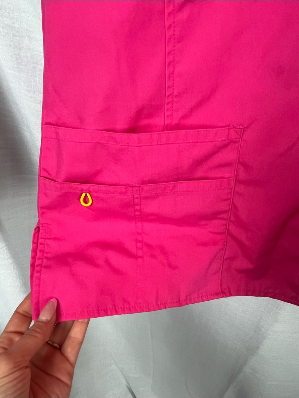 WonderWink Pink Scrubs Shirt with Zipper Size L - Picture 7 of 9